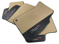 Beige Floor Mats For Lamborghini Urus Performante With Carbon Leather - AutoWin