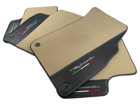Beige Floor Mats For Lamborghini Urus Performante With Carbon Leather - AutoWin