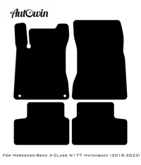 Beige Floor Mats For Mercedes Benz A-Class W177 Hatchback (2018-2023) | Limited Edition - AutoWin