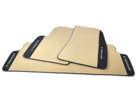 Beige Floor Mats For Tesla Model 3 With Alcantara Leather - AutoWin