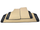Beige Floor Mats For Tesla Model S With Alcantara Leather - AutoWin