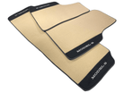 Beige Floor Mats For Tesla Model S With Alcantara Leather - AutoWin