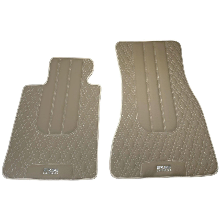 Beige Leather Floor Floor Mats For BMW 3 Series F36 Gran Coupe | - AutoWin