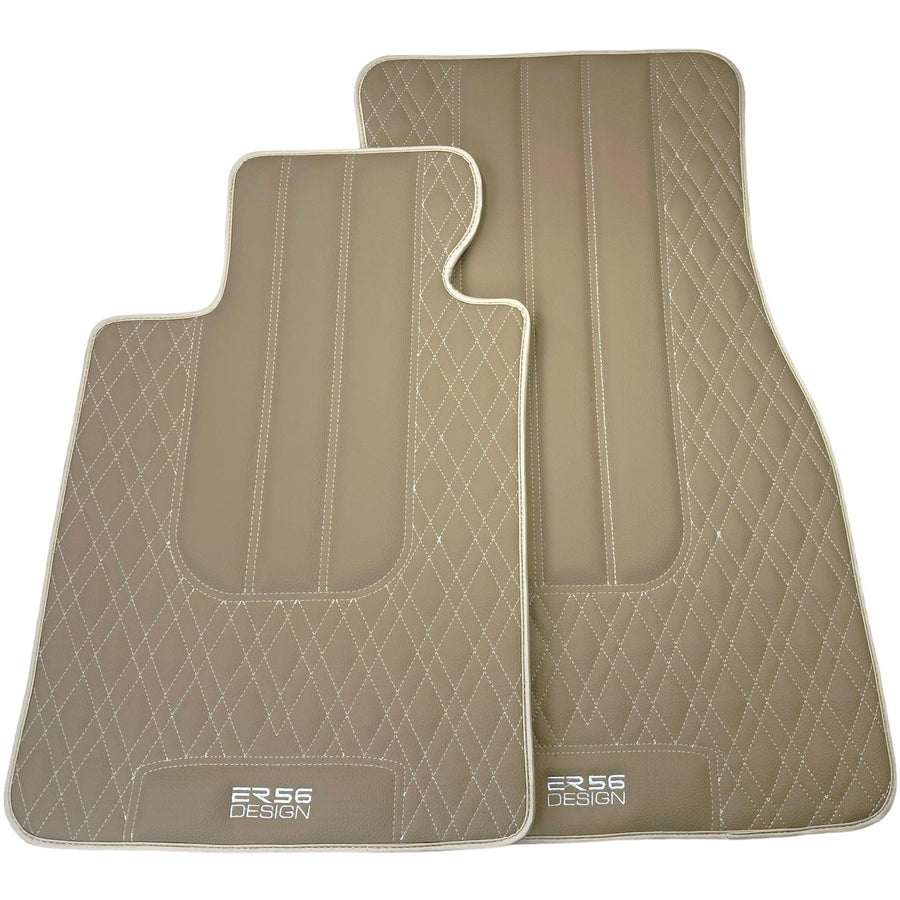 Beige Leather Floor Floor Mats For BMW 3 Series F36 Gran Coupe | - AutoWin