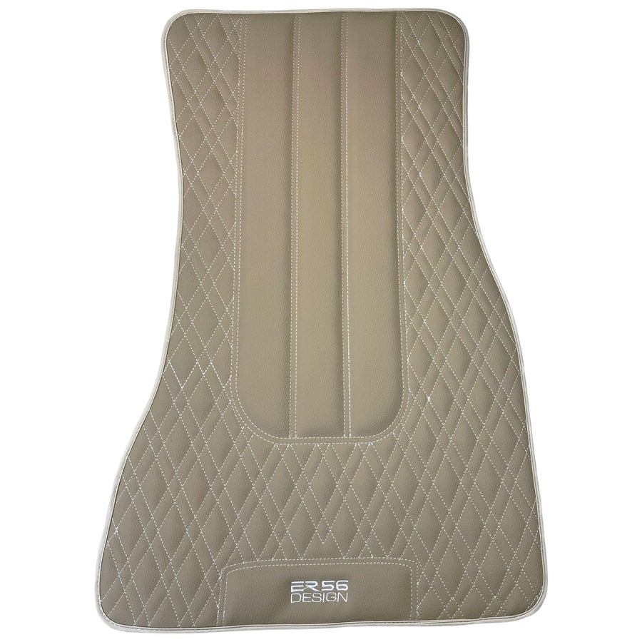 Beige Leather Floor Floor Mats For BMW 3 Series F36 Gran Coupe | - AutoWin