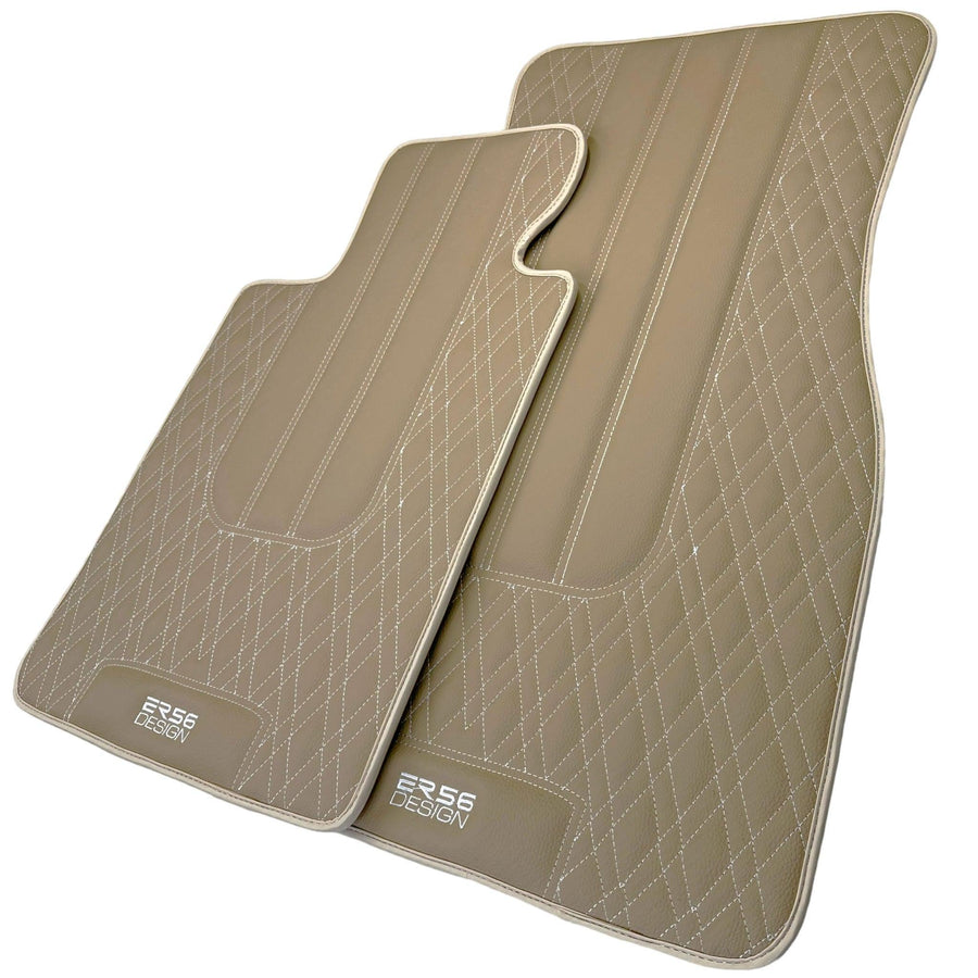 Beige Leather Floor Floor Mats For BMW M4 Series F83 AutoWin Brand - AutoWin