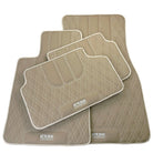 Beige Leather Floor Floor Mats for BMW iX (2022-2024) - AutoWin