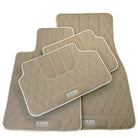 Beige Leather Floor Mats For BMW 1 Series E88 Convertible - AutoWin