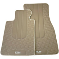 Beige Leather Floor Mats For BMW M6 F12 Convertible - AutoWin