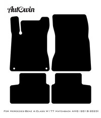 Beige Leather Floor Mats For Mercedes Benz A-Class W177 Hatchback AMG (2018-2023) | ER56 Design - AutoWin