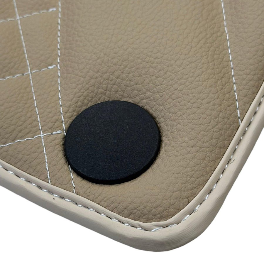 Beige Leather Floor Mats For Mercedes Benz E-Class C238 Coupe (2017-2023) | ER56 Design - AutoWin