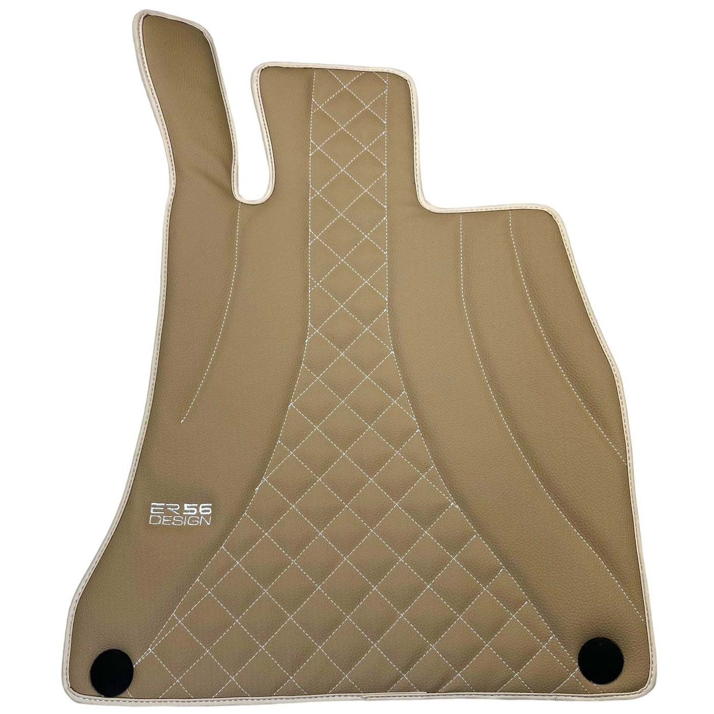 Beige Leather Floor Mats For Mercedes Benz GLS-Class X167 Maybach (2020-2023) | ER56 Design - AutoWin