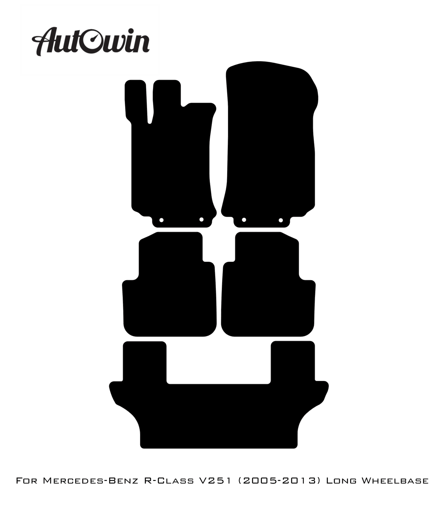 Beige Leather Floor Mats For Mercedes Benz R-Class V251 (2005-2013) Long Wheelbase | ER56 Design - AutoWin