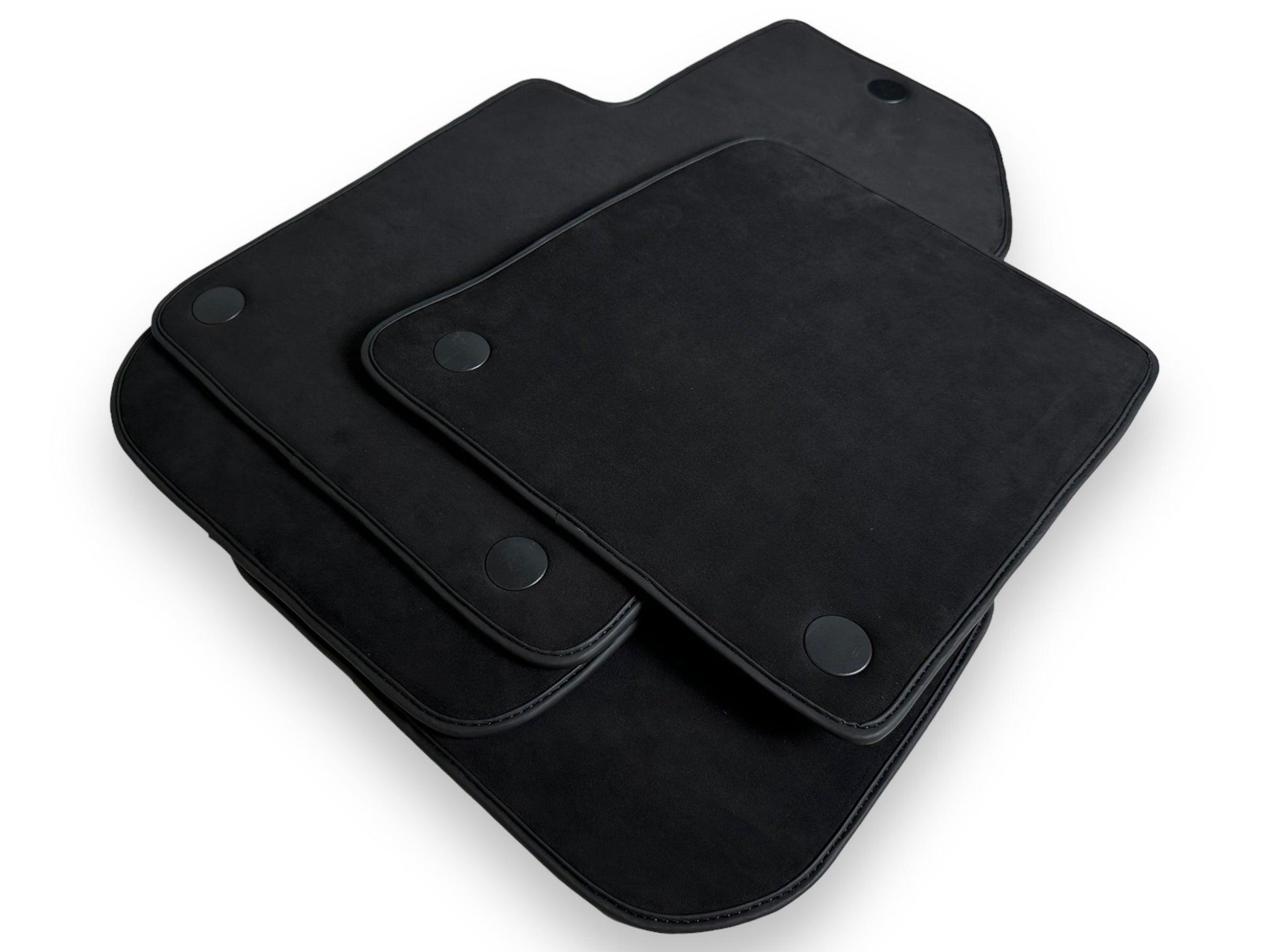 Black Alcantara Floor Mats For Ferrari 612 Scaglietti 2005-2011 ER56 Design - AutoWin