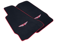 Black Floor Mats For Aston Martin V8 Vantage (2005–2023) Red Trim - AutoWin