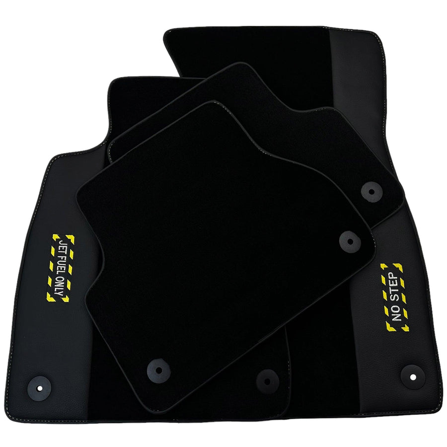 Black Floor Mats for Audi A2 2000-2005 8Z | Fighter Jet Edition - AutoWin