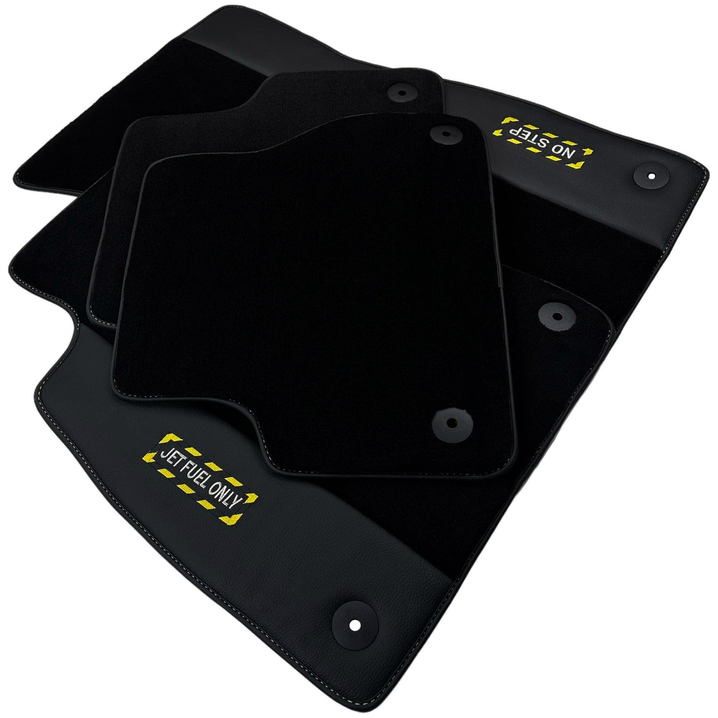 Black Floor Mats for Audi A3 - Convertible (2008-2013) | Fighter Jet Edition - AutoWin