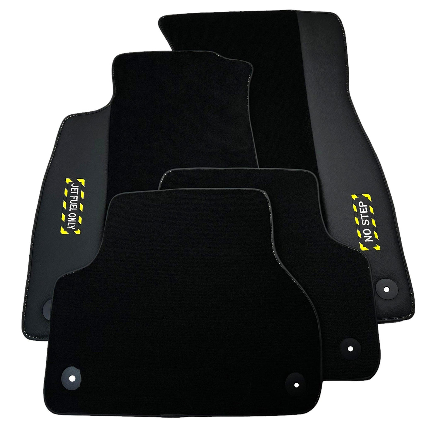 Black Floor Mats for Audi A4 - B5 Sedan (1995 - 1999) | Fighter Jet Edition - AutoWin