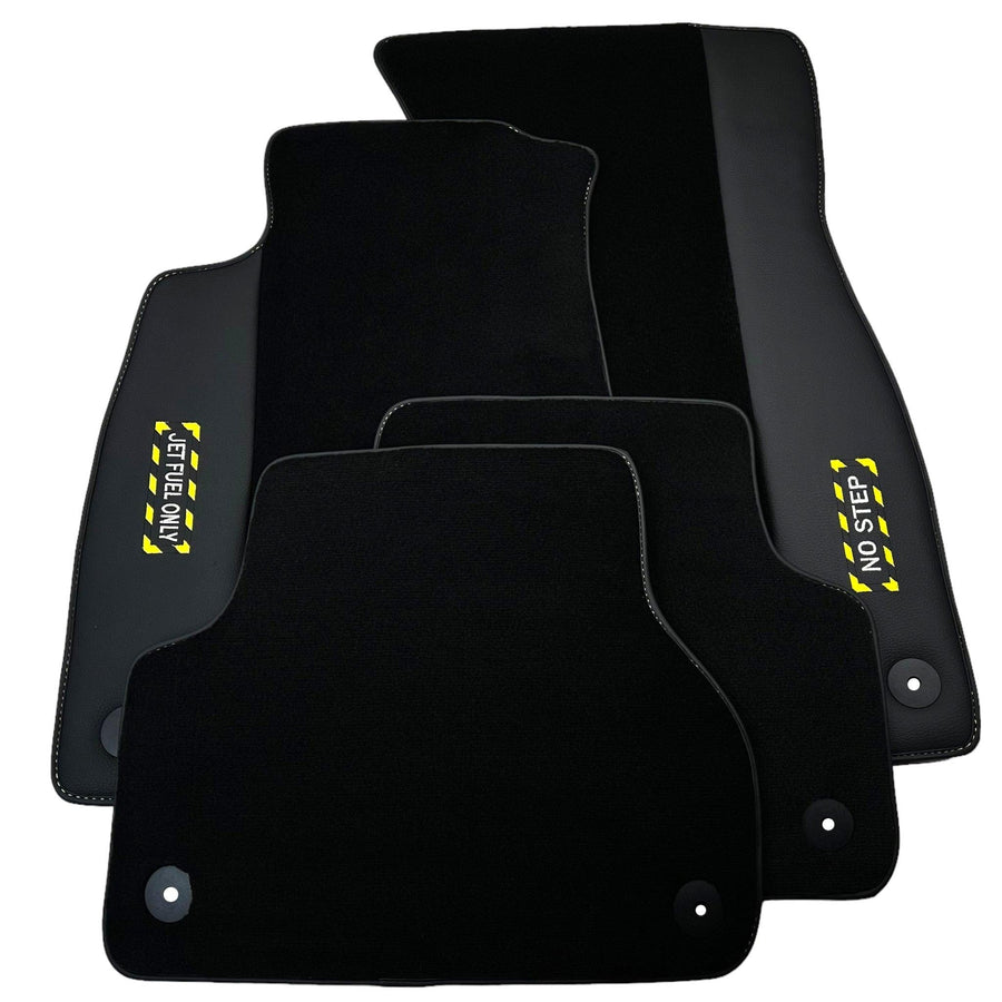 Black Floor Mats for Audi A4 - B6 Avant (2001-2004) | Fighter Jet Edition - AutoWin