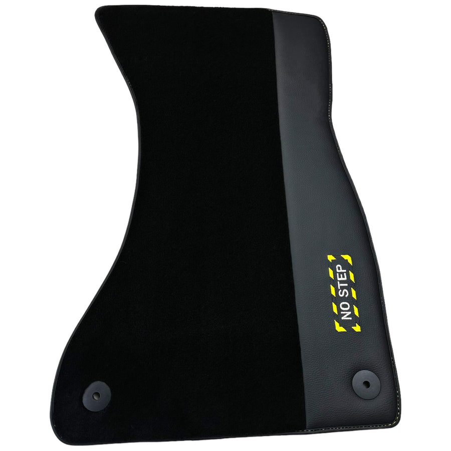 Black Floor Mats for Audi A4 - B7 Convertible (2006-2009) | Fighter Jet Edition - AutoWin