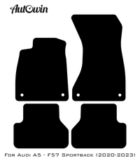 Black Floor Mats for Audi A5 - F57 Sportback (2020-2023) | No Steps - AutoWin