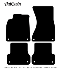Black Floor Mats for Audi A6 - C7 Allroad Quattro (2012-2019) | No Steps - AutoWin