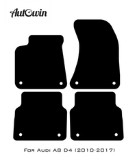 Black Floor Mats for Audi A8 D4 (2010-2017) | Fighter Jet Edition - AutoWin