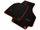 Black Floor Mats For Audi R8 2015-2023 ER56 Design Red Trim - AutoWin
