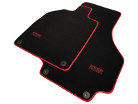 Black Floor Mats For Audi R8 2015-2023 ER56 Design Red Trim - AutoWin