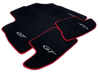 Black Floor Mats For Bentley Continental GT 2003–2011 With Red Trim - AutoWin