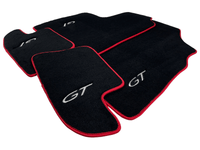 Black Floor Mats For Bentley Continental GT 2003–2011 With Red Trim - AutoWin