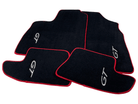 Black Floor Mats For Bentley Continental GT 2003–2011 With Red Trim - AutoWin