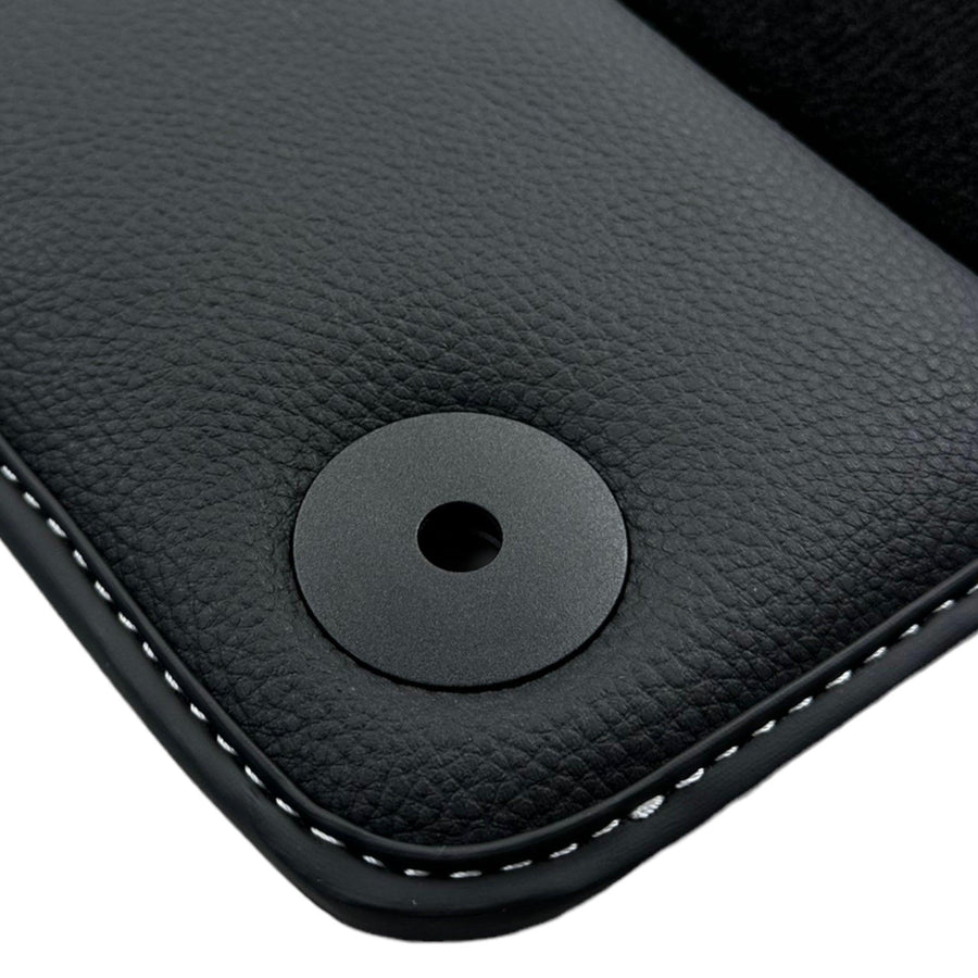 Black Floor Mats For Bentley Mulsanne (2010-2020) with Leather - AutoWin