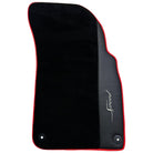 Black Floor Mats for Bentley Mulsanne (2010-2020) with Leather | Red Trim - AutoWin