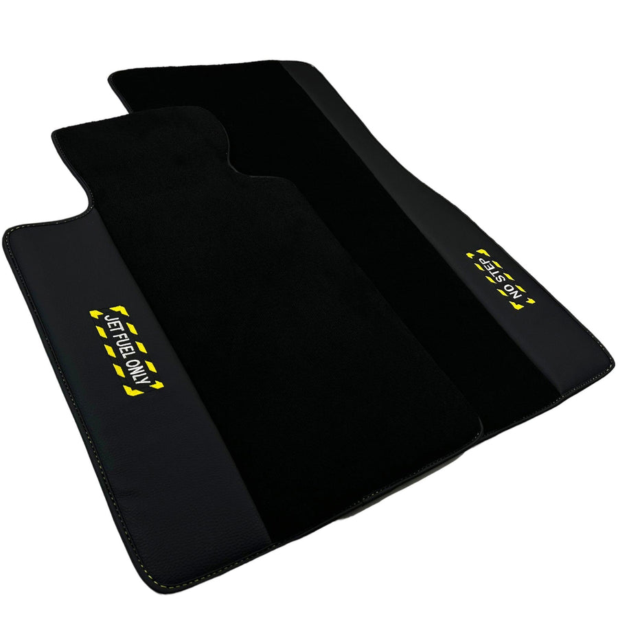 Black Floor Mats For BMW 3 Series F30 | Fighter Jet Edition - AutoWin