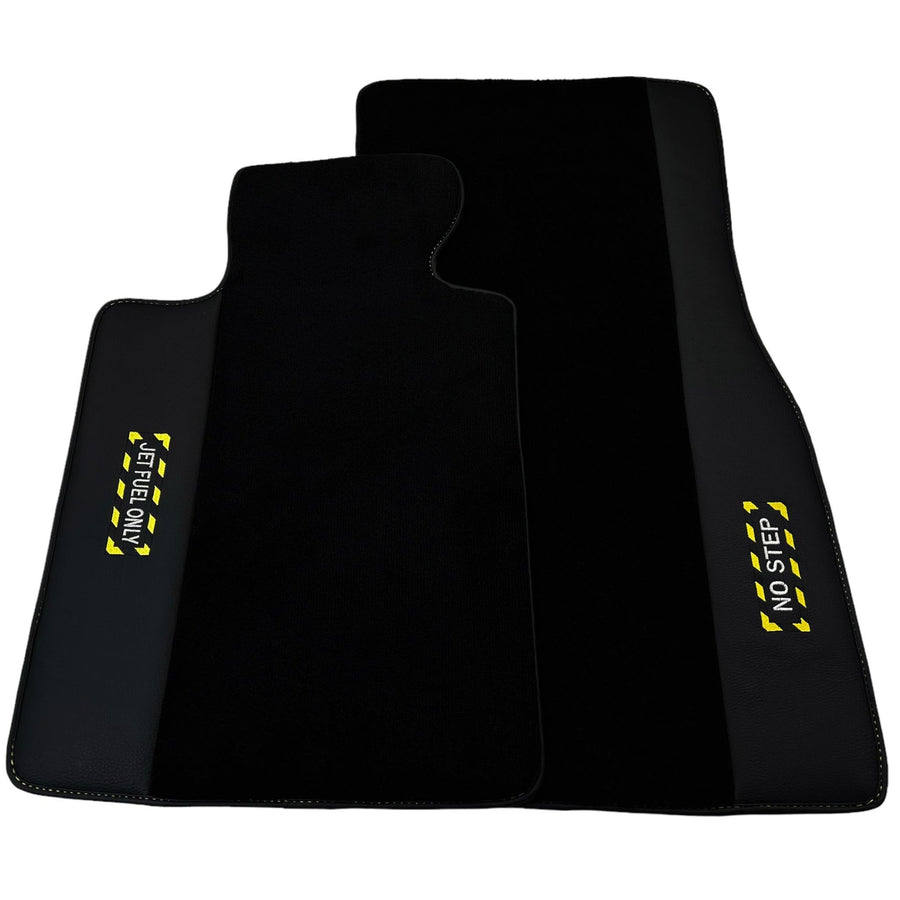 Black Floor Mats For BMW 3 Series F30 | Fighter Jet Edition - AutoWin