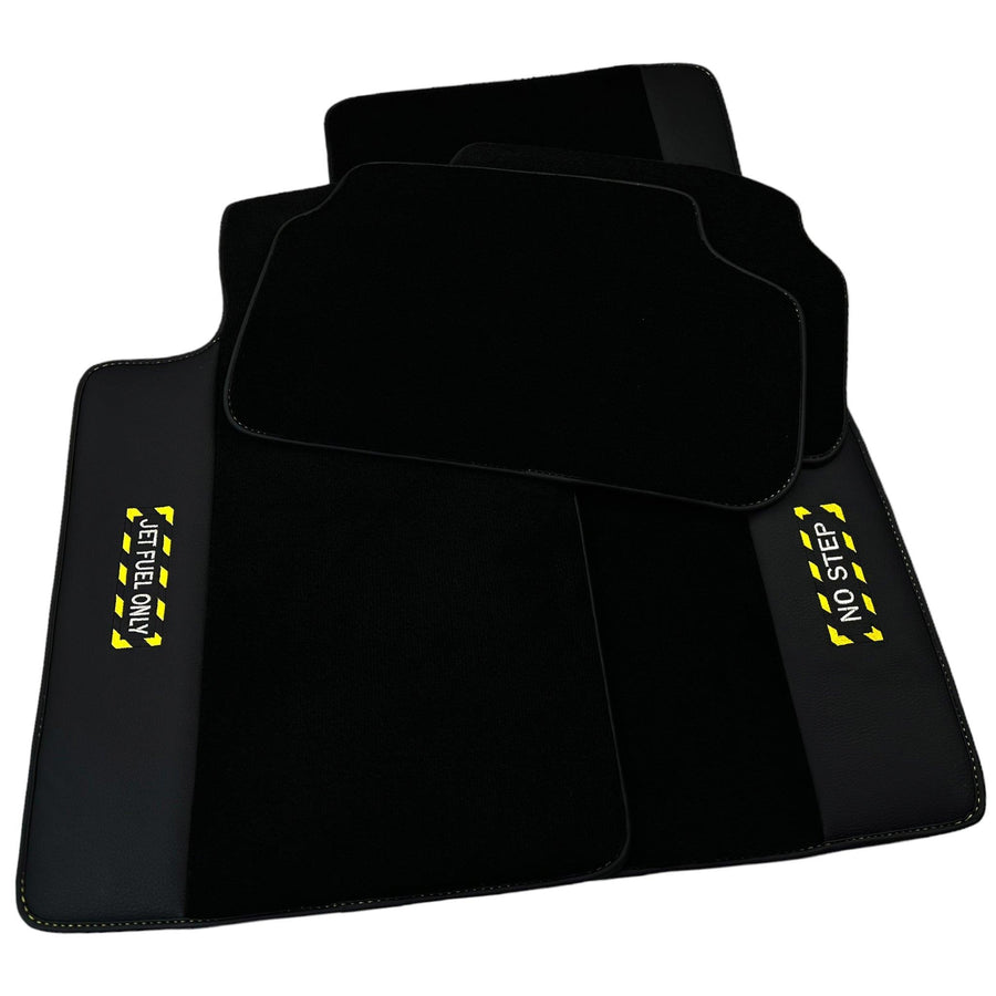 Black Floor Mats For BMW 3 Series F30 | Fighter Jet Edition - AutoWin
