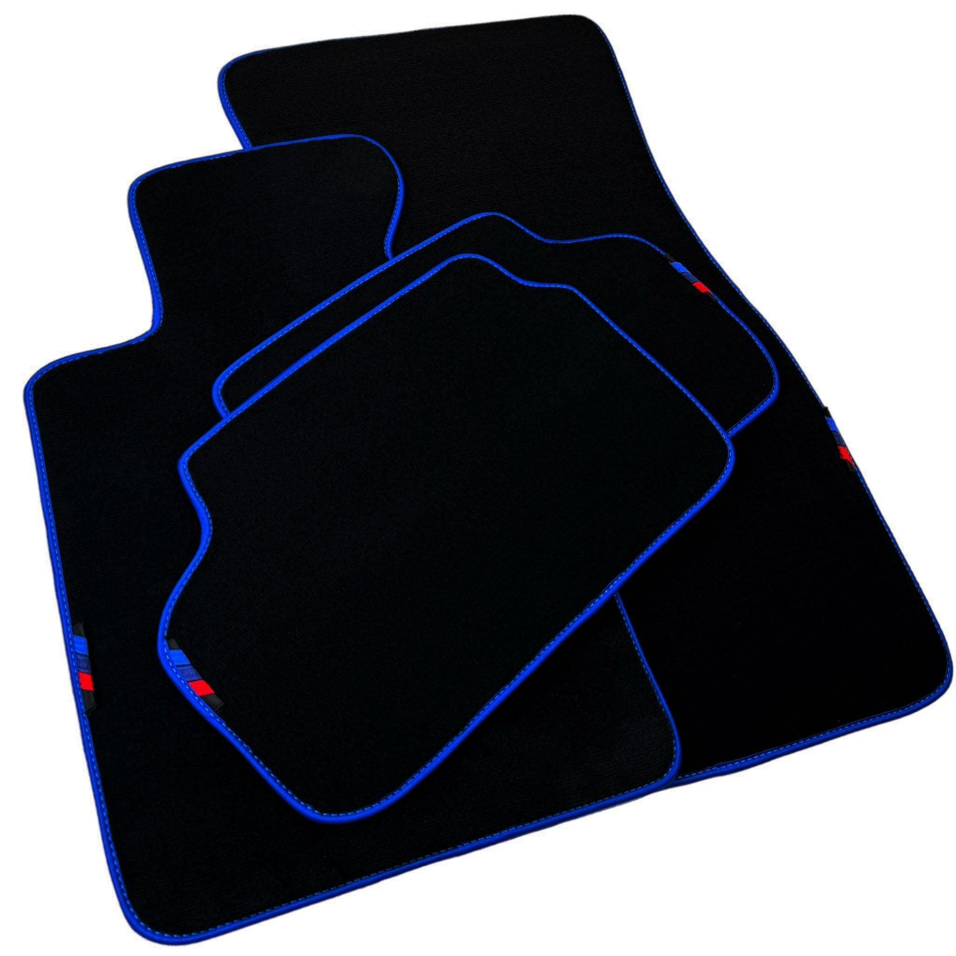 Black Floor Mats For BMW 3 Series F36 Gran Coupe | | Blue Trim - AutoWin