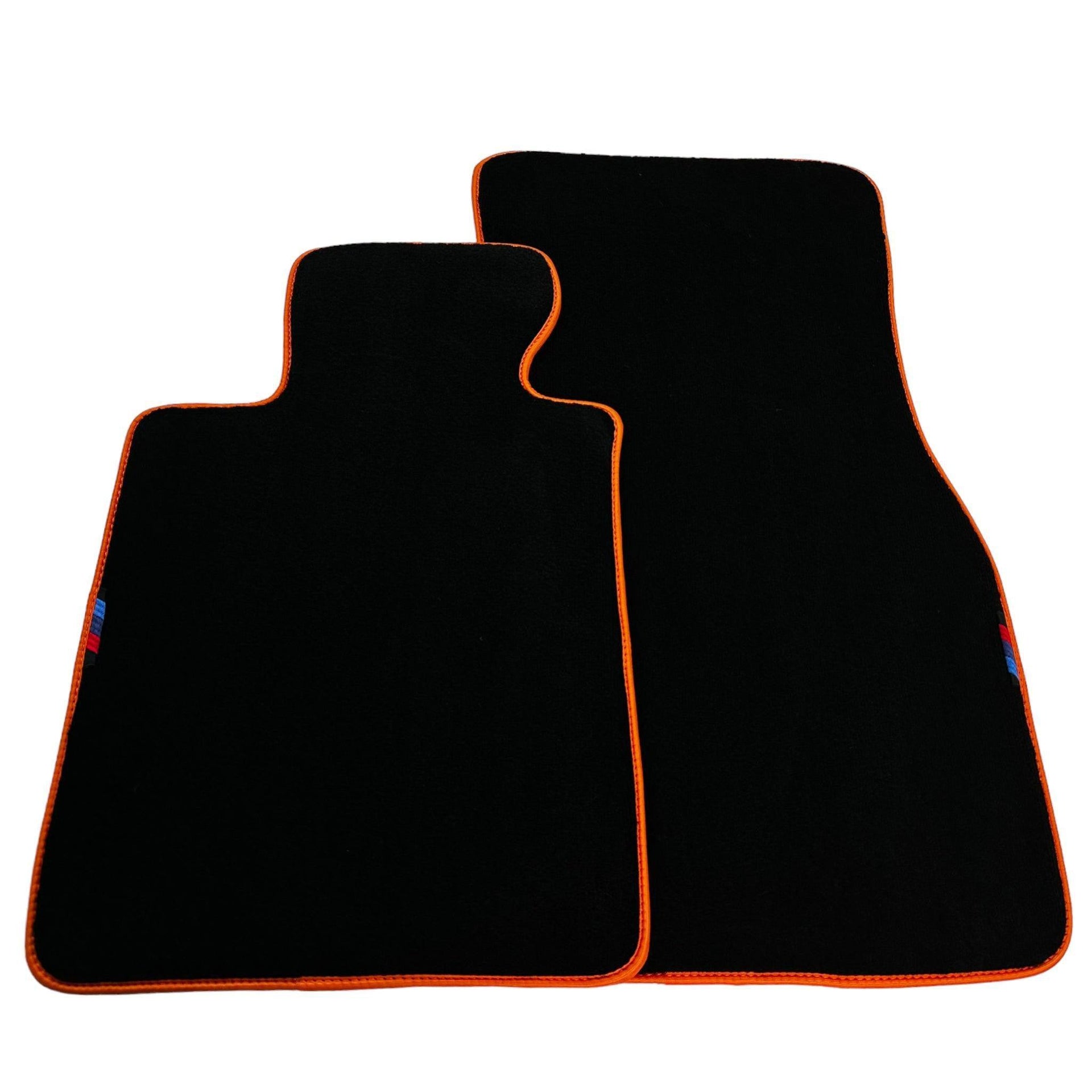 Black Floor Mats For BMW 8 Series Gran Coupe G16 | Orange Trim AutoWin Brand - AutoWin