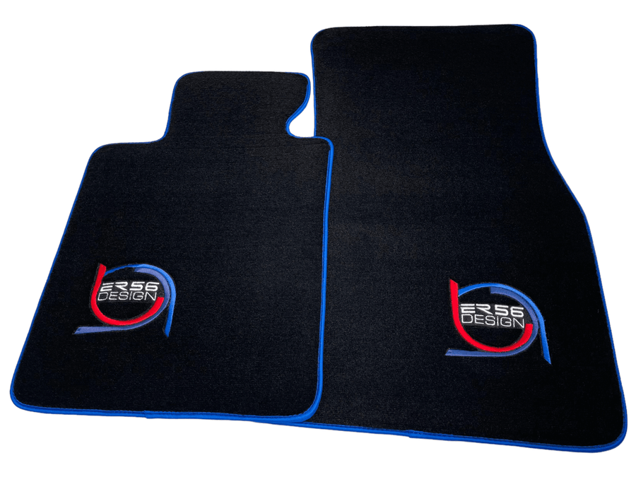 Black Floor Mats For BMW M5 E60 ER56 Design Limited Edition Blue Trim - AutoWin
