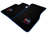 Black Floor Mats For BMW M6 E64 Convertible ER56 Design Limited Edition Blue Trim - AutoWin