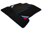 Black Floor Mats For BMW X1 Series E84 With Blue Trim - AutoWin