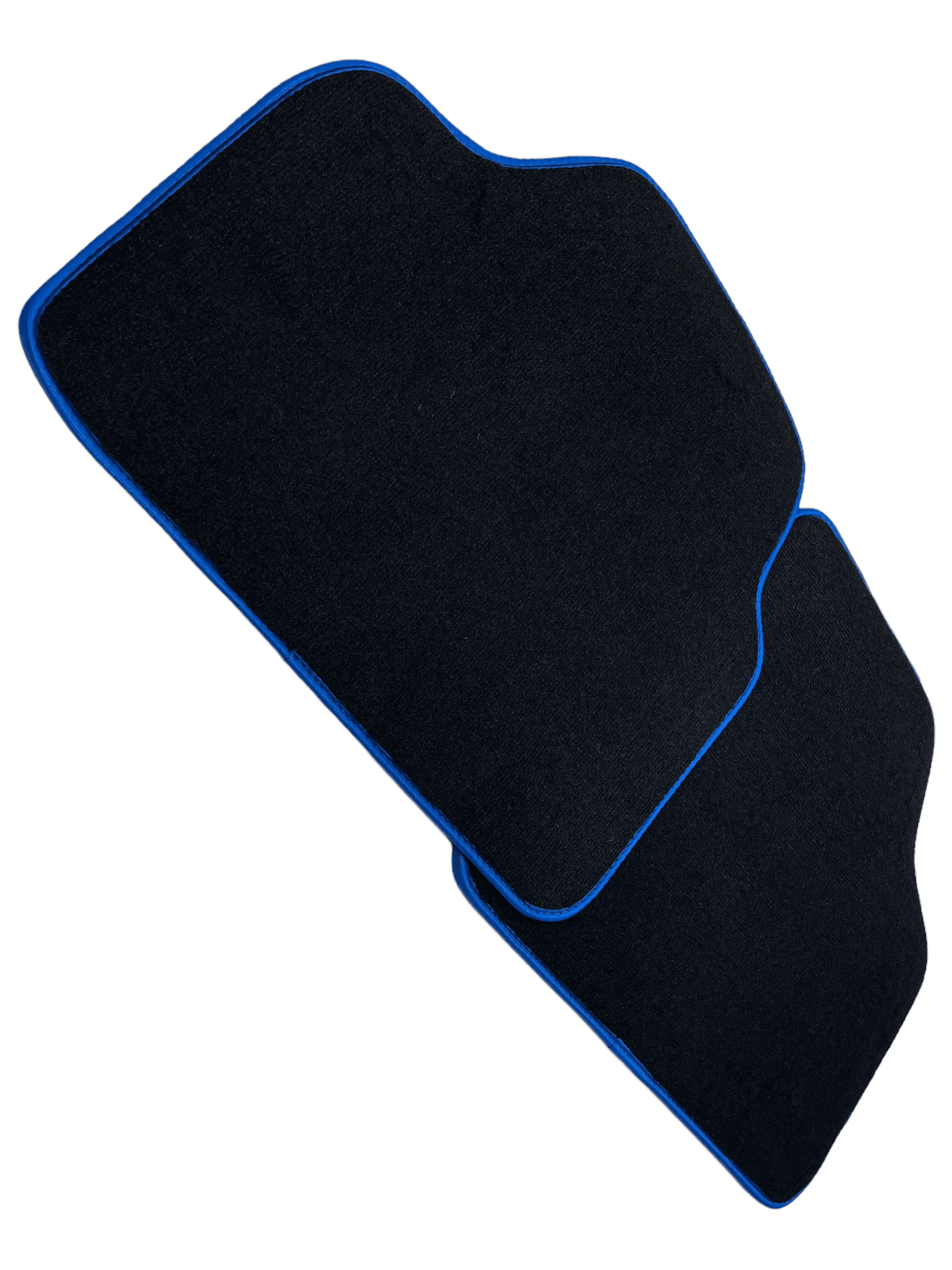 Black Floor Mats For BMW X1 Series E84 With Blue Trim - AutoWin