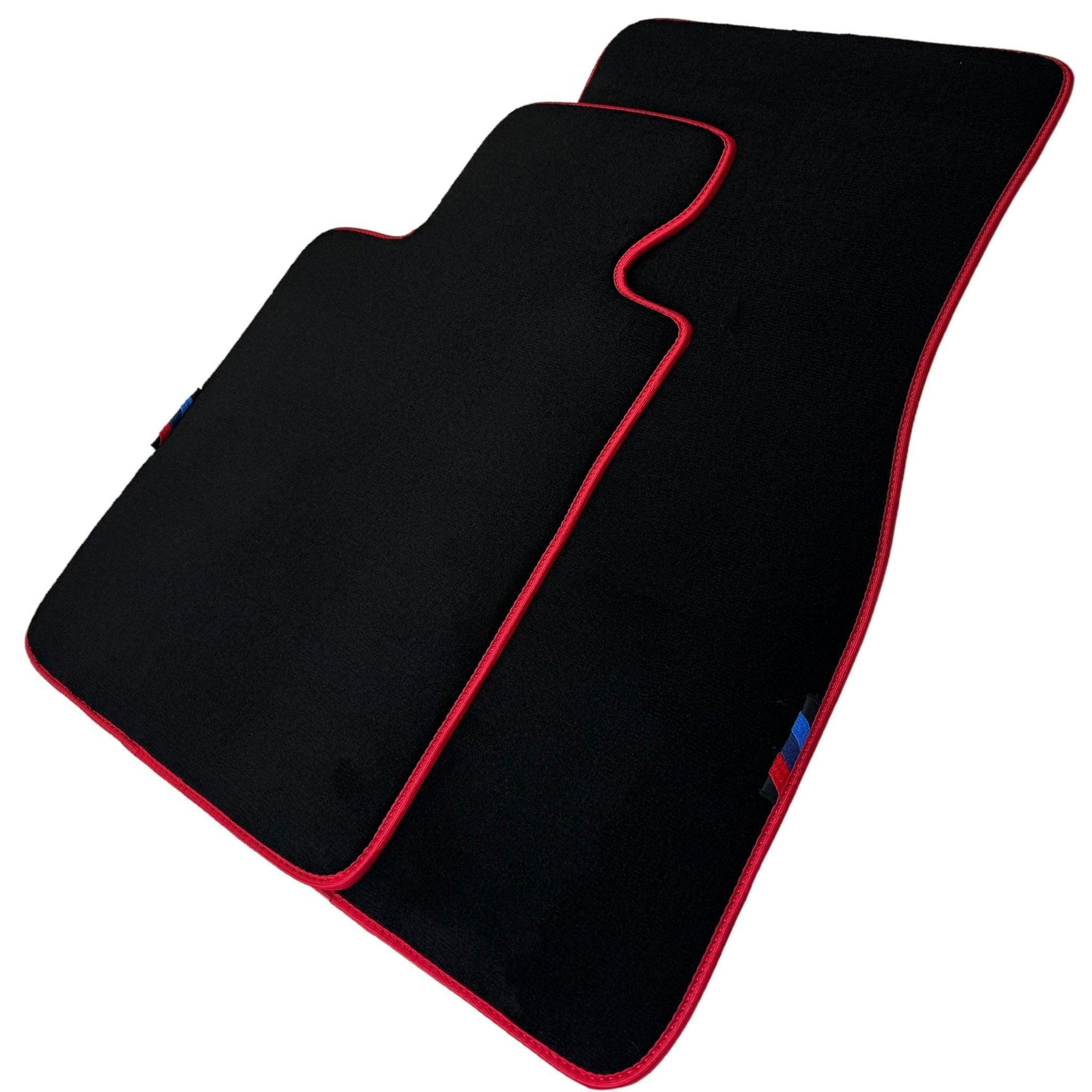 Black Floor Mats For BMW X5 Series F15 | Red Trim - AutoWin