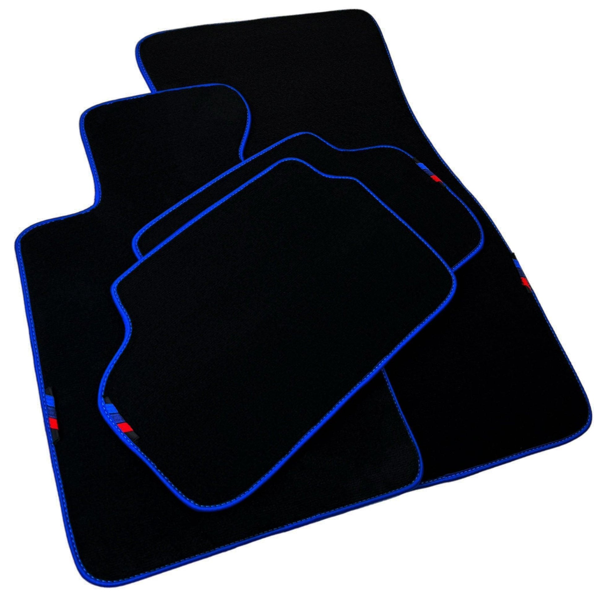 Black Floor Mats for BMW iX (2022-2024) | Blue Trim - AutoWin
