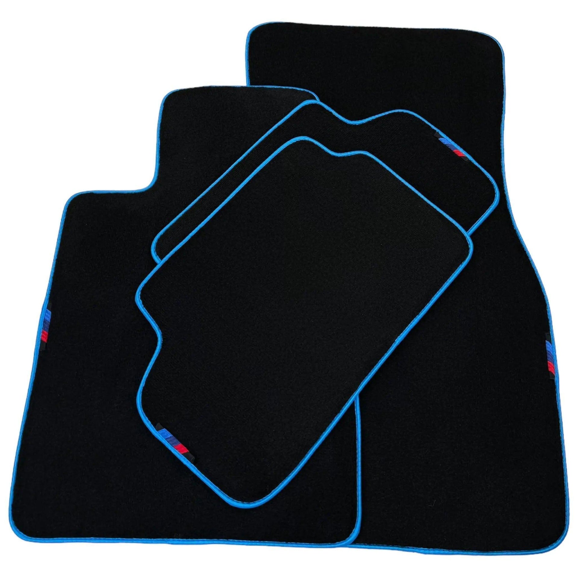 Black Floor Mats for BMW iX (2022-2024) | Sky Blue Trim - AutoWin