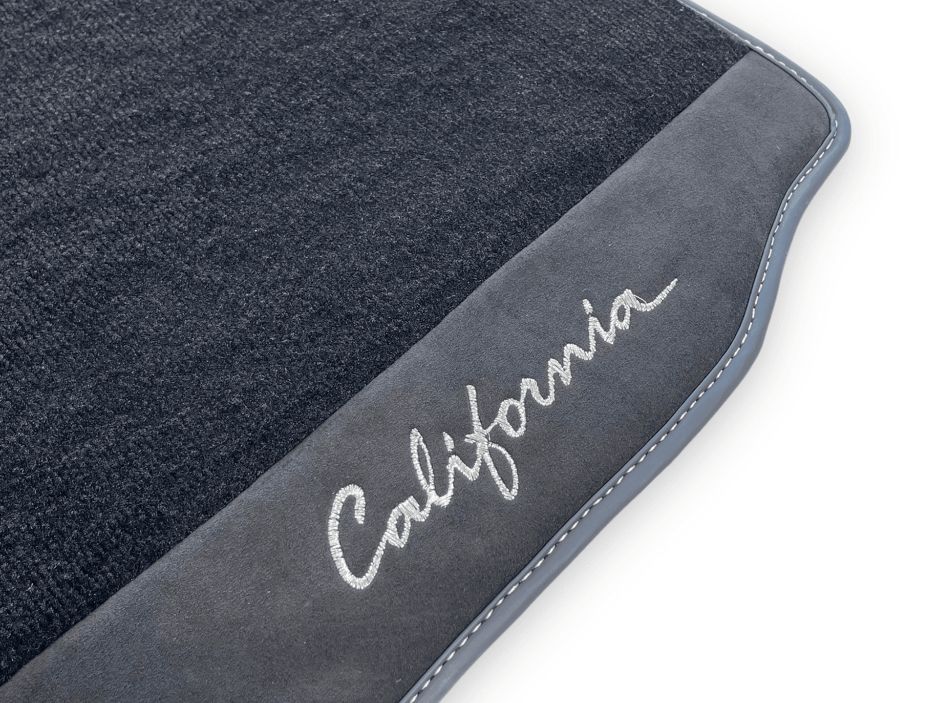 Black Floor Mats For Ferrari California 2008-2014 With Alcantara - AutoWin