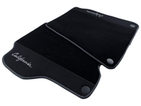 Black Floor Mats For Ferrari California 2008-2014 With Alcantara - AutoWin