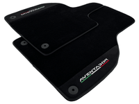 Black Floor Mats for Lamborghini Aventador With Alcantara Leather - AutoWin