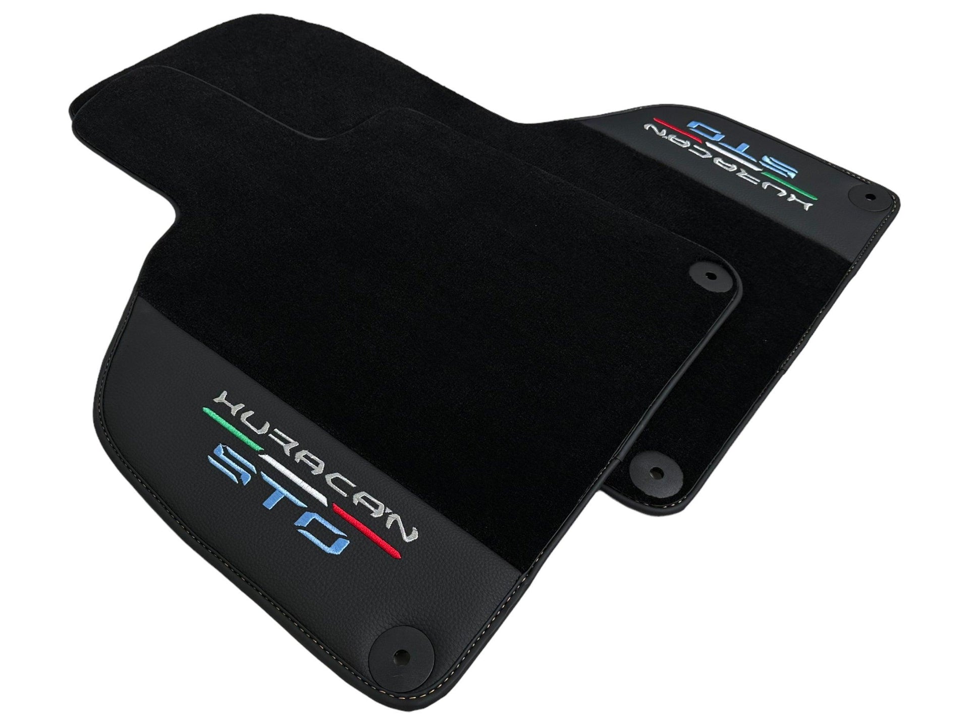 Black Leather Floor Mats for Lamborghini Huracan STO - USA | FedEx Express